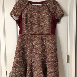 Burgundy jcrew dress